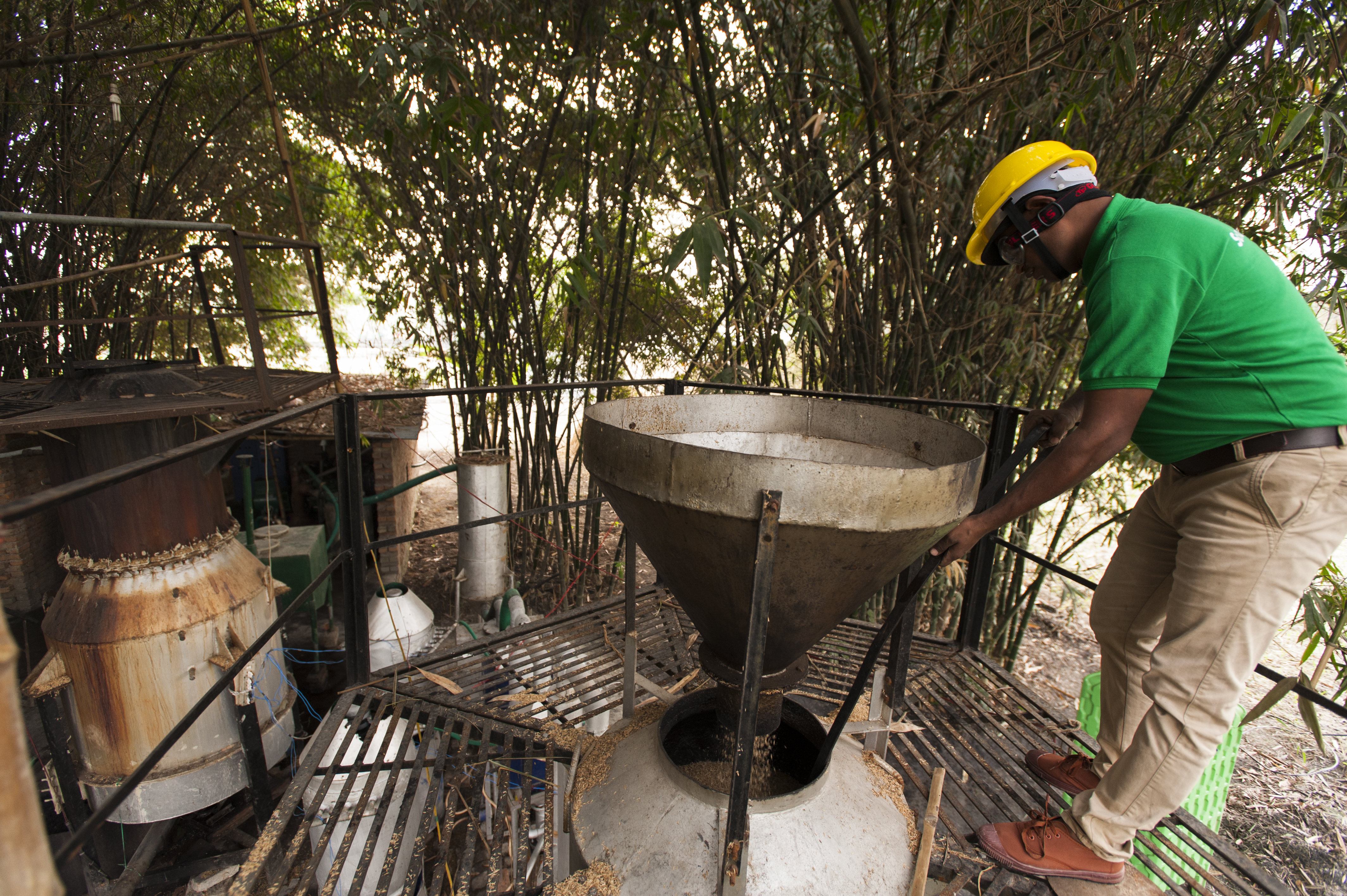 Image of a man working on Husk site